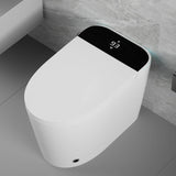 Smart Tankless Toilet with Built-In Bidet, Heated Seat, Auto Open and Close, Warm Water, Air Dryer, ADA Comfort Height, Foot Sensor, LED Display