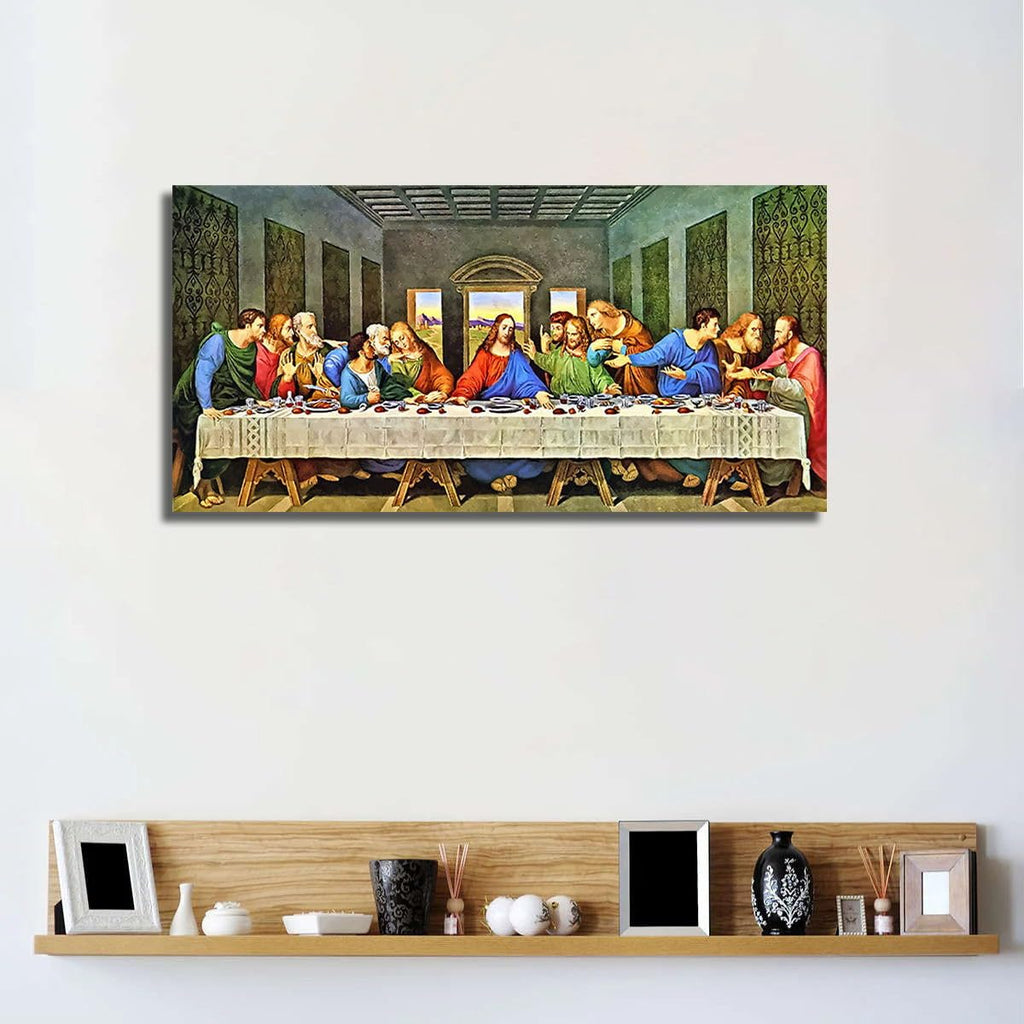 Leonardo Da Vinci Reproductions Last Supper Wall Decor Christian Canvas Art 10x20 inch