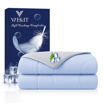 Cooling Comforter King Size for Hot Sleepers & Night Sweats, Luxury Lightweight Cooling Blanket, Soft Dual-Sided