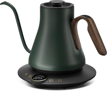Gooseneck Electric Kettle with ±1°F Temperature Control 0.9 Liter | 1500W Quick Heating, Stainless Steel Inner, Pour