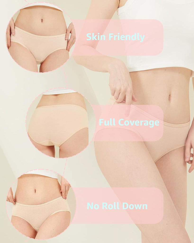 Teen Girls Underwear Cotton Brief Panties 6 pack