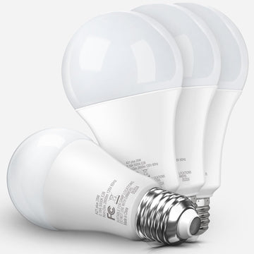 LED Light Bulbs, 25W Bright White 5000K, A21 E26, 4pcs