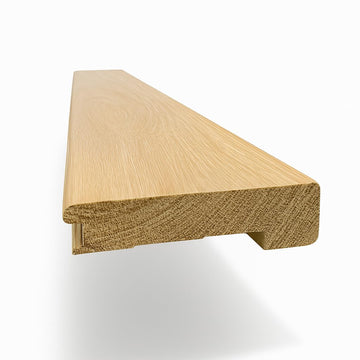 American White Oak Stair Nosing for 1/2" Flooring Thickness, Unfinished, Square Front, 3' Length
