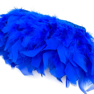 Royal Blue 4-6inch 2yard Turkey Feather Fringe Trim for Dress Sewing Crafts Costumes Accessories Party Supplies
