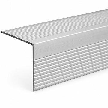 TMH Stair Nosing, Stair Edge Protector - Door Sill, 72" Long Stair Nose Molding- Aluminum Mill