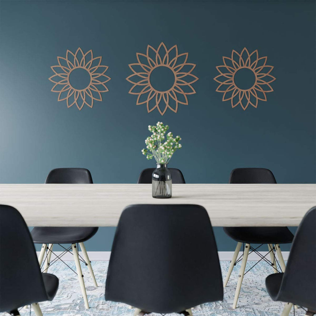 34"OD x 11 7/8"ID x 3/8"T Daisy Wood Fretwork Pierced Ceiling Medallion, Wood (Paint Grade)