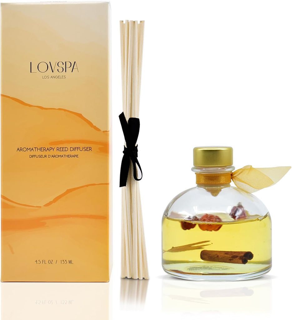 Reed Diffuser Set, Pumpkin Vanilla Chai Scented Oil Diffuser with Sticks, Home Fragrance Accessories Shelf Decor - Set of 45