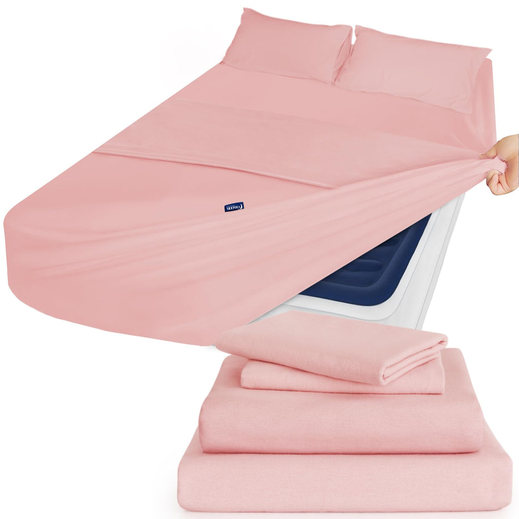 Flannel Sheets Flannel Sheet Set Pink, Premium Brushed