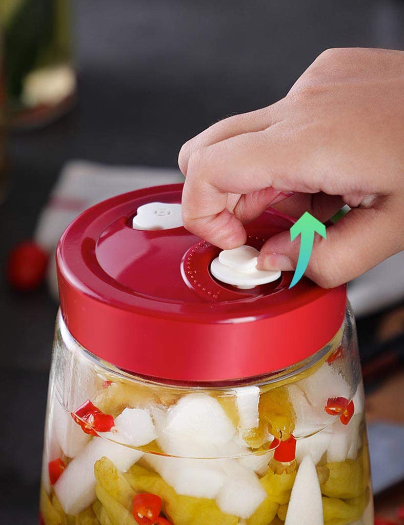 Modern Fermenting Seal Storage Jar Transparent Glass Jars with Lid Kit/Honey Jam Fruit Cans Pickle Side Dish Tanks