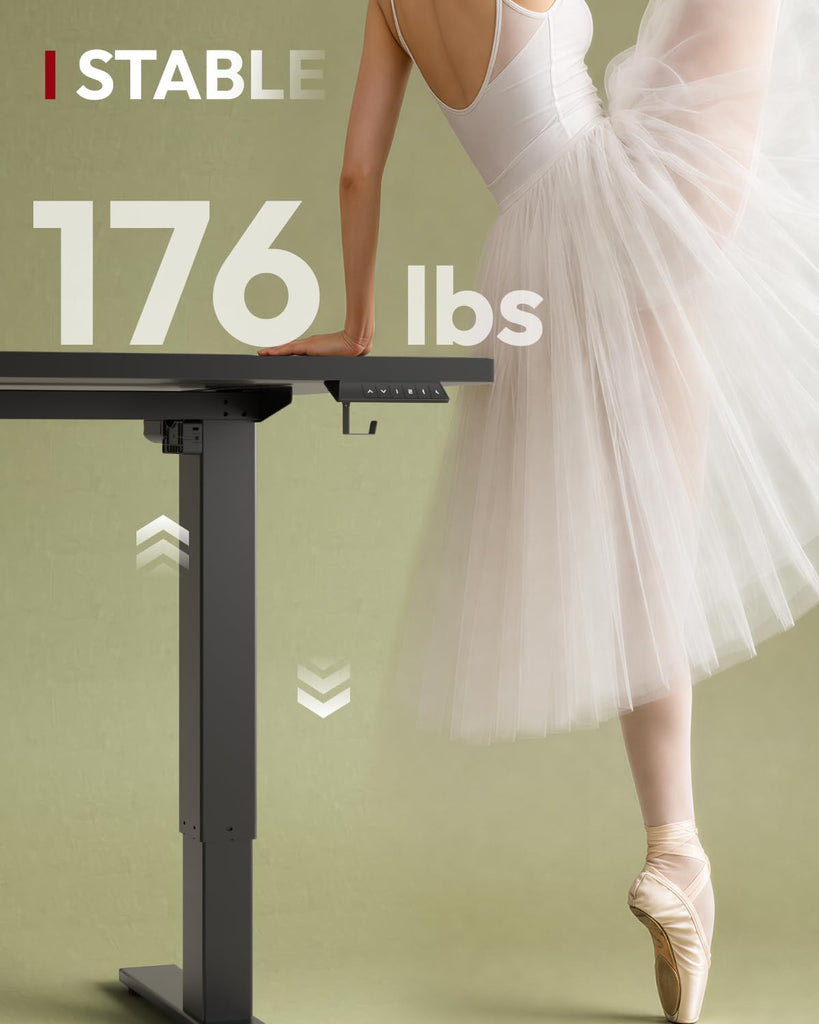1'' Thick One-Piece 55 x 28'' Height Adjustable Standing Desk