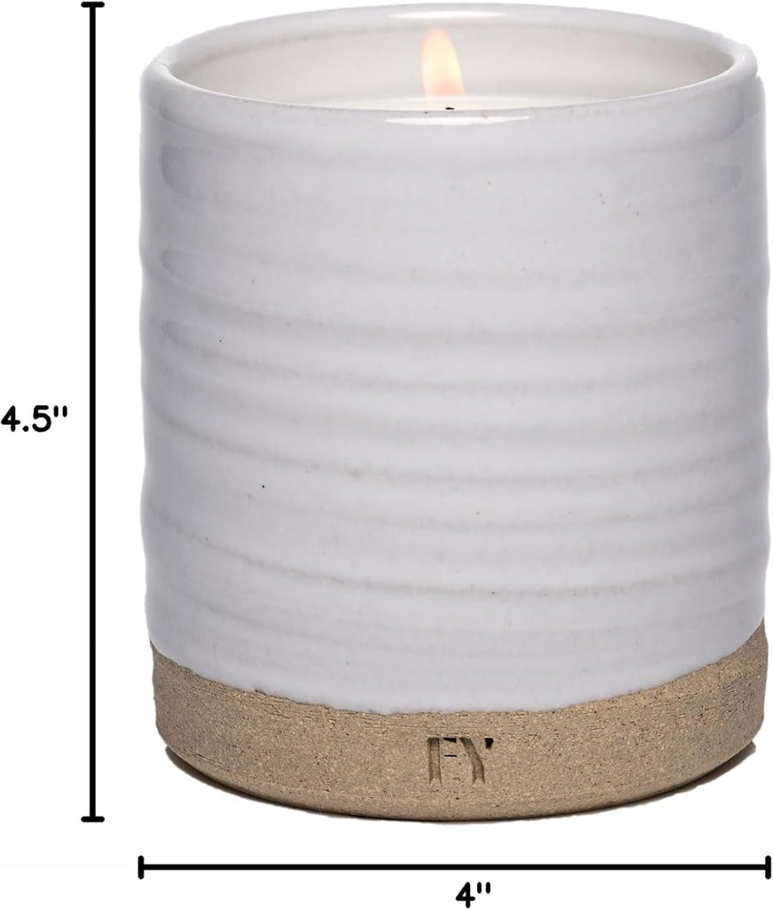 AIR/AIR Candle - Grapefruit, Solar Notes, Vetiver & Musk | Wheel Thrown Reusable Ceramic Vessel | Hand-Poured - Set of 12
