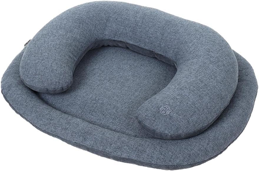 Nest Pillow Dog Bed Made in Korea (Large, Sandy Beige)