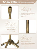 Iron Taper Candle Holders: Gold Tall Candelabra for Candlestick - Antique Brass Candle Stick Holder 5 Arm