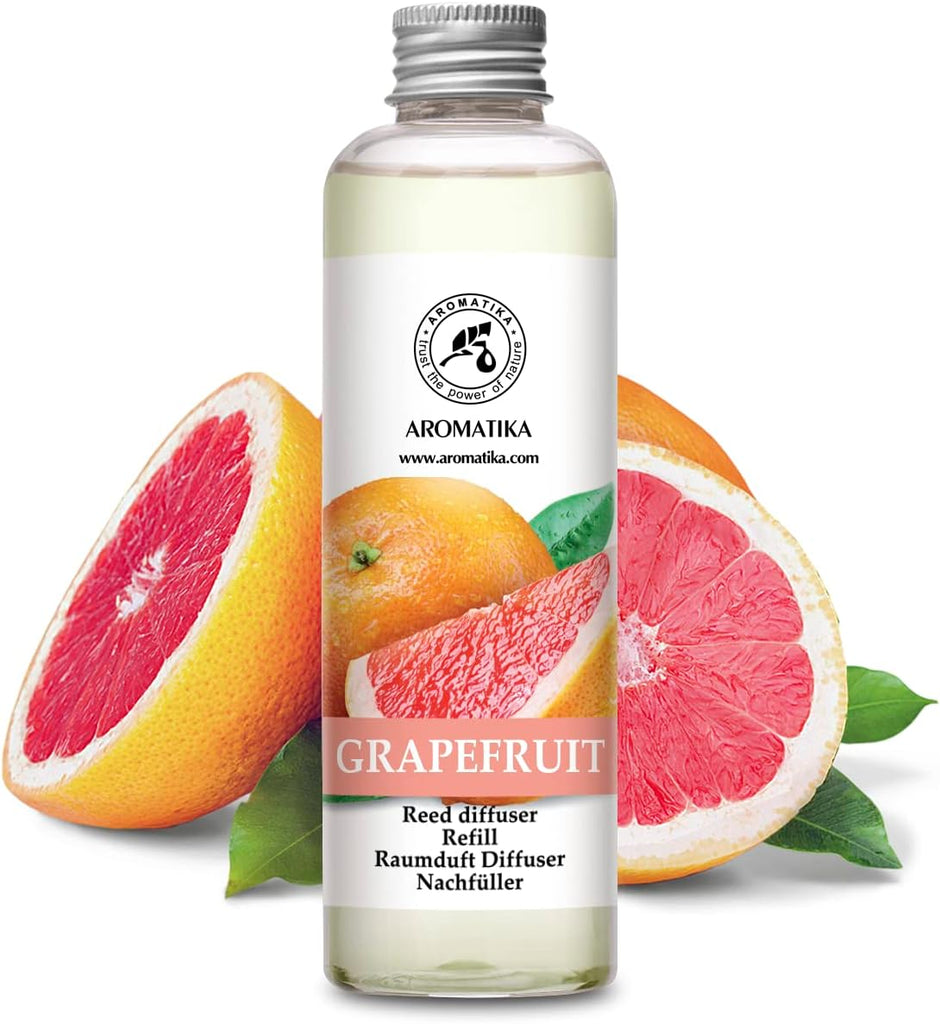 Reed Diffuser Oil Refill Grapefruit 6.8 Fl Oz (200ml) - Intensive & Long Fragrance for Room - Lasting Natural Room - Set of 68