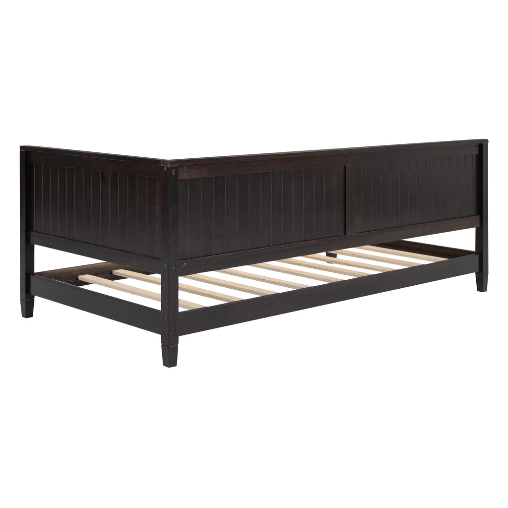 Twin Size Daybed Wood Sofa Bed, Espresso