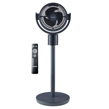 7-Inch Pedestal Fan, Oscillating Standing Floor Fan with DC Motor, Remote Control, 12 Speeds & 3 Modes, 15H Timer