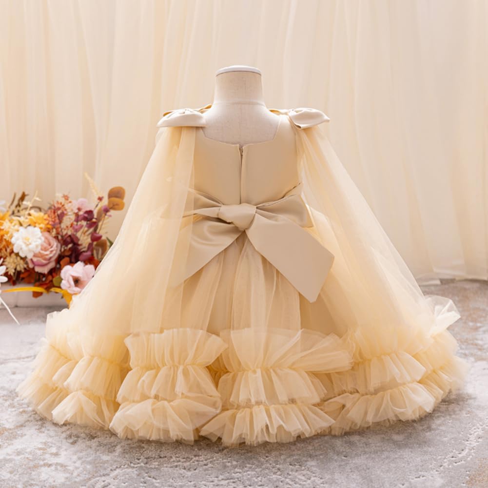 Flower Girl Dress for Toddler Baby Girls Flower Tulle Tutu Dress Infant Formal Pageant Princess Party Birthday Dresses