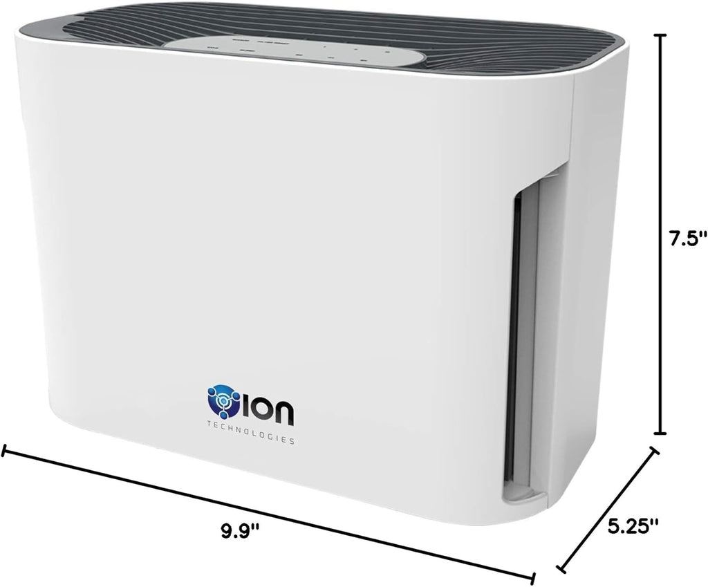 4-in-1 True HEPA Air Purifier 3 Speeds Plus UV-C Sanitizer (White)