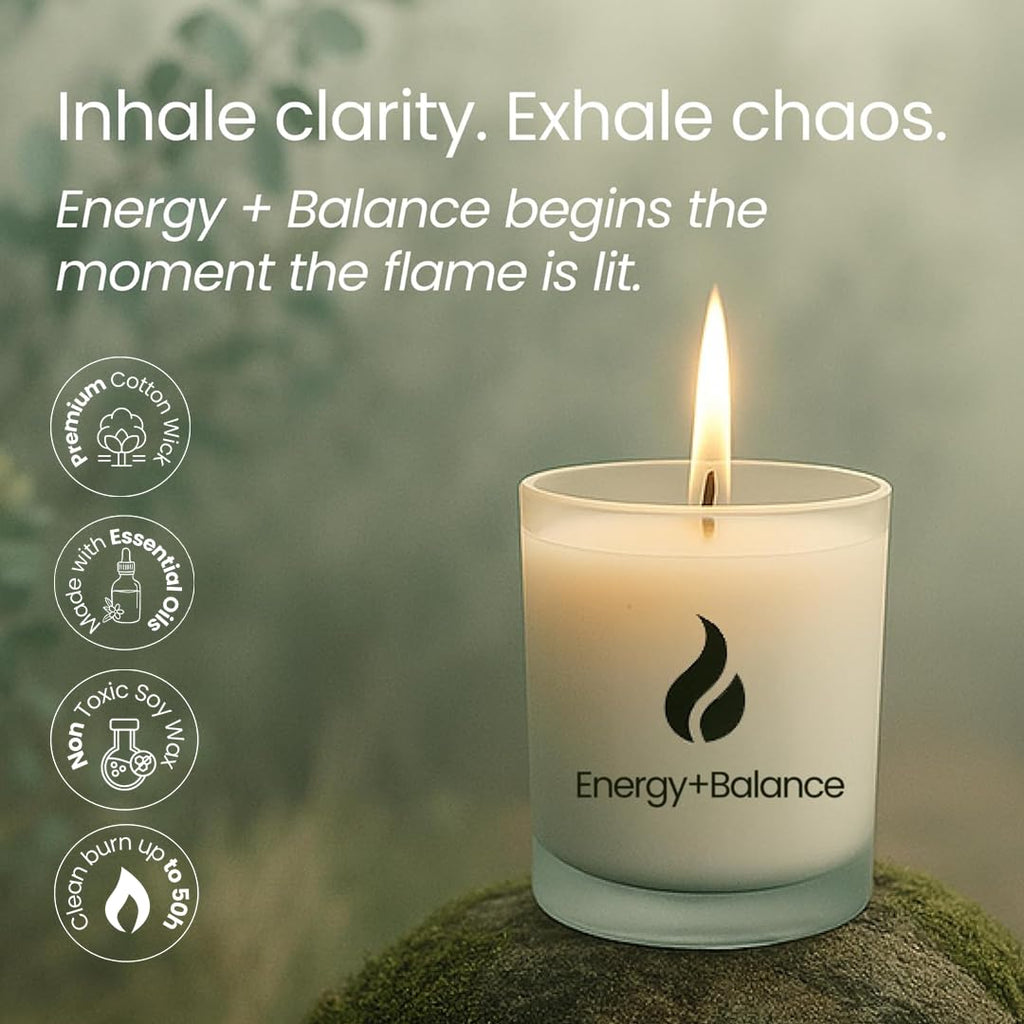 Cleansing Scented Candles | Sage & Palo Santo | Natural Non Toxic Soy Candles with Essential Oils | 50 H Long Burning