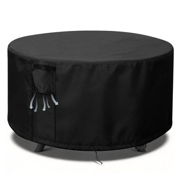 Pit Cover Round 60x23, 600D Heavy Duty Round Firepit Covers Waterproof