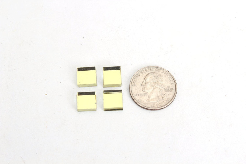 4/10 Inch (10mm) Gold Mirrored Square Mosaic Tile, 3 Pound (48 oz) Bulk Assortment of Mosaic Tiles
