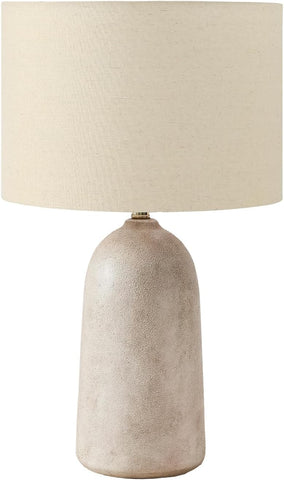 I 9905 Lighting, 27" H, Table Lamp, Beige Ceramic, Beige Shade, Contemporary, Modern