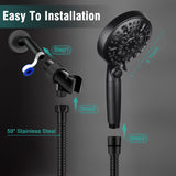 Filtered Shower Head with Handheld, 9 Spray Modes 2.5GPM High Pressure Showerhead with ON OFF Pause Switch