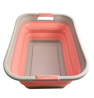 41L (10.8 gallon) Collapsible Plastic Laundry Basket - Foldable Pop Up Storage Container/Organizer - Portable Washing