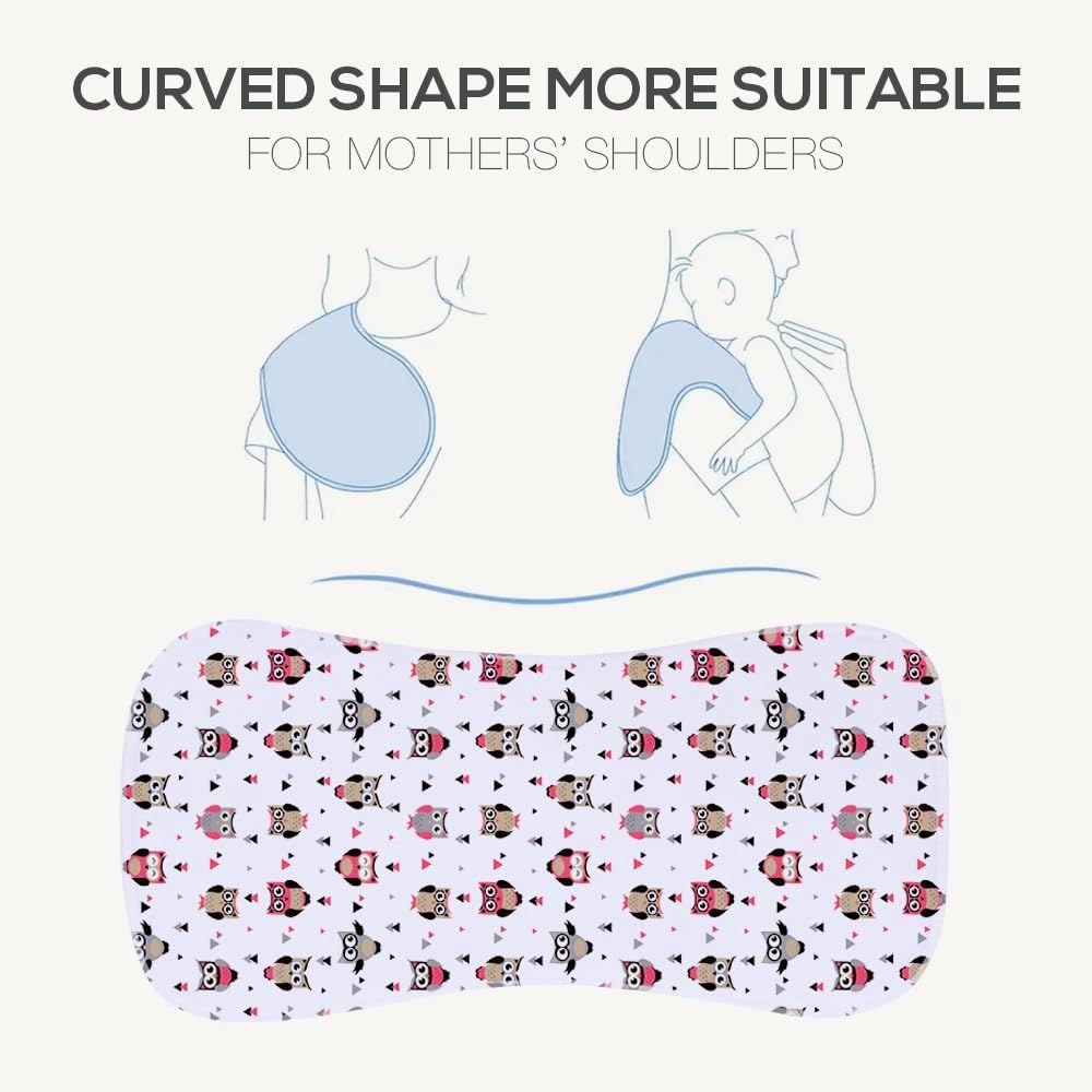 6‐Pack Cotton Baby Burp Cloths, Soft Absorbent for Boys & Girls