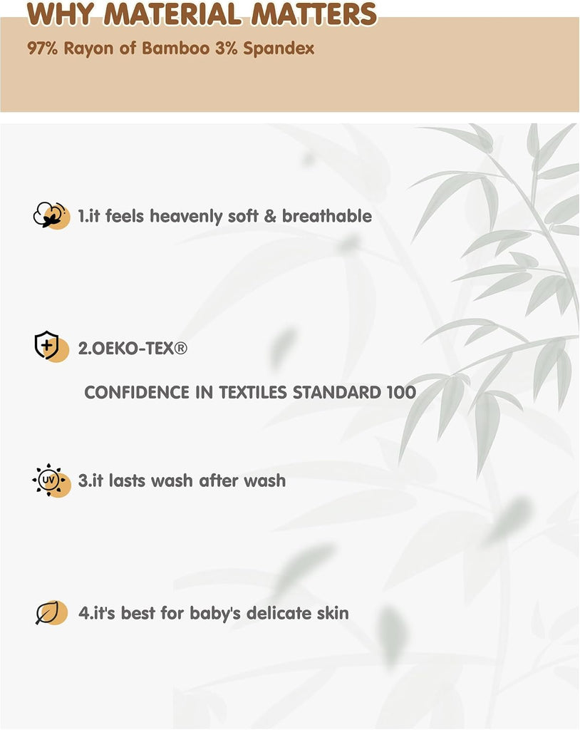 Baby Boys Girls Pajama Sets Toddler Long Sleeve Sleepwear Sets Rayon from Bamboo Pajamas Sets 4pcs PJs