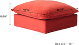 Ottoman Module for Living Room, Cushion Covers Removable, Minimalist Comfy Breathable Ottoman Seater Paired with Sofa Couch for Living Room Apartment, Red A124-B0F2YQ5WY2