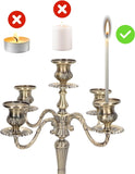 5-Candle Metal Candelabra, 10 Inch Tall 5 Arms Candlestick Holder for Taper Candles, Vintage Gothic Candle Holder
