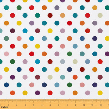 Polka Dots Fabric by The Yard, Colorful Little Dot Soft Polyester No Stretch Fabric for Sewing Lover, Abstract