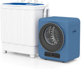 Portable Washer and Dryer Combo, 28 Lbs Twin Tub Washing Machine, 1.5 Cu.Ft Compact Clothes Dryer, Portable Washing