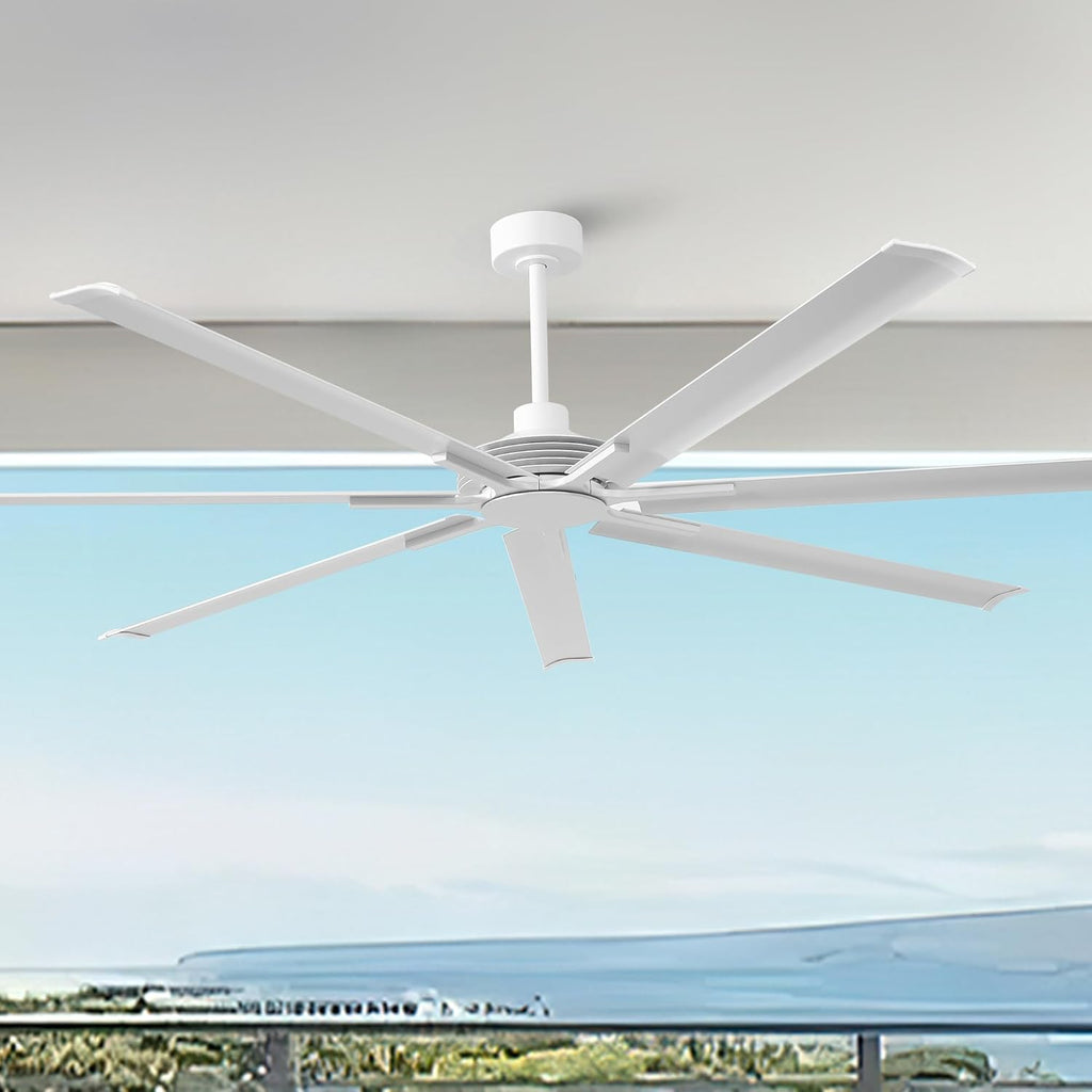84" Ceiling Fan with LED Light and Remote - Matte Black