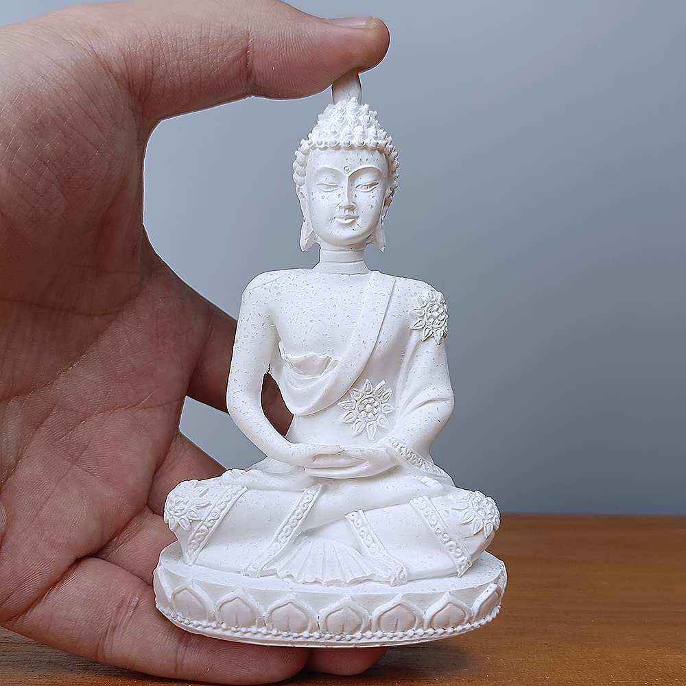 Mini Sandstone Buddha Yoga Meditation Statue Harmonious Figurine Collectible Craft Feng Shui Sculpture Decor Shelf
