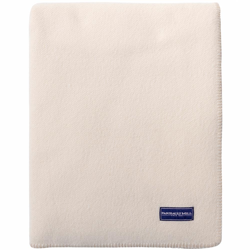 Pure & Simple Wool Blanket (Bone White, Full)