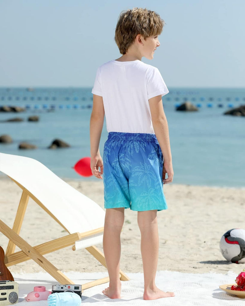 Boys Swim Trunks with Compression Liner Quick Dry Bathing Suit
