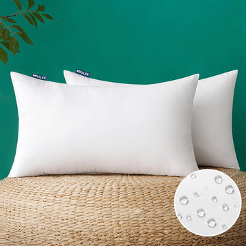 12x20 Inch Outdoor Pillow Inserts, Waterproof Throw Pillows - Set of 2
