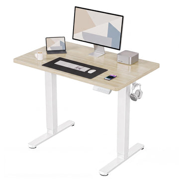 40x24 Inch Electric Standing Desk, Height Adjustable, Natural