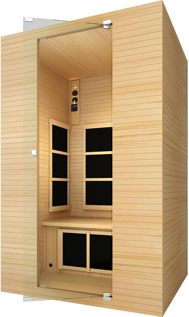 Joyous Flex 2 Person Low EMF Far Infrared Sauna with Reversible Door A129-B00QOSGT0W