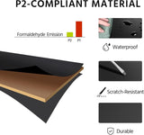 Wood 2-Tier Black Coffee Table with Storage Shelf, X Design Accent Cocktail Table, Easy Assembly Home Furniture