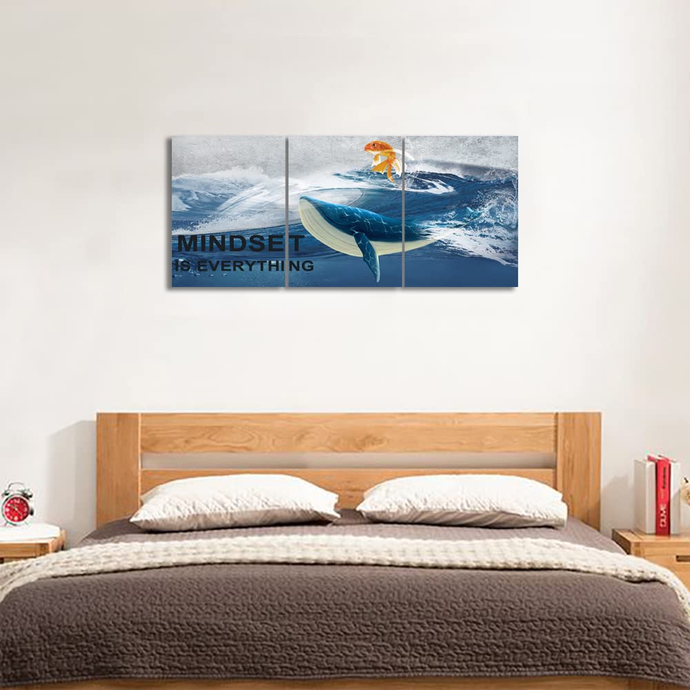 Motivational Canvas Painting Wall Art 3 Pieces Bathroom Ocean Decor Inspirational Pictures Paintings Prints Wall