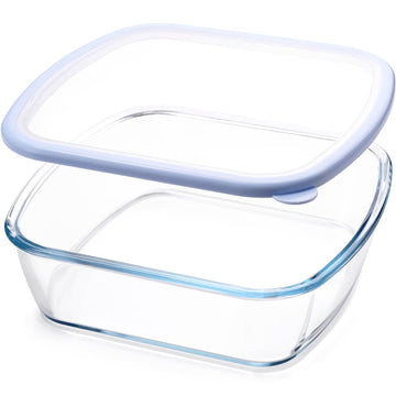 Glass Baking Dish with BPA Free Lids, Square Baking Pan, Glass Casserole Dish for Oven Dishwasher Safe, Baking Pan