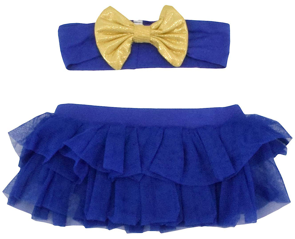 Girls 1st Hanukkah Layette Outfit Tutu Romper Headband