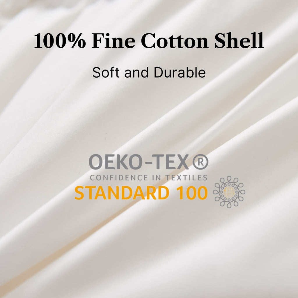 Elite Feather Down Comforter Queen Size-Made in Canada-Oeko Tex Cotton Shell-Canadian Feather&Down Duvet Insert