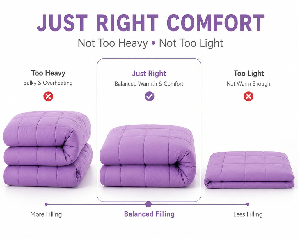 All Season Comforter - Ultra Soft Pre-Washed Microfiber Down Alternative Duvet Insert, Medium Weight, Fluffy, Box