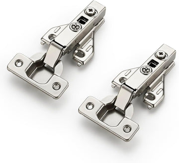 1 Pair 2 Packs Full Overlay Cabinet Door Hinges,105 Degree Adjustable Concealed Kitchen Cabinet Hinges Soft Close for