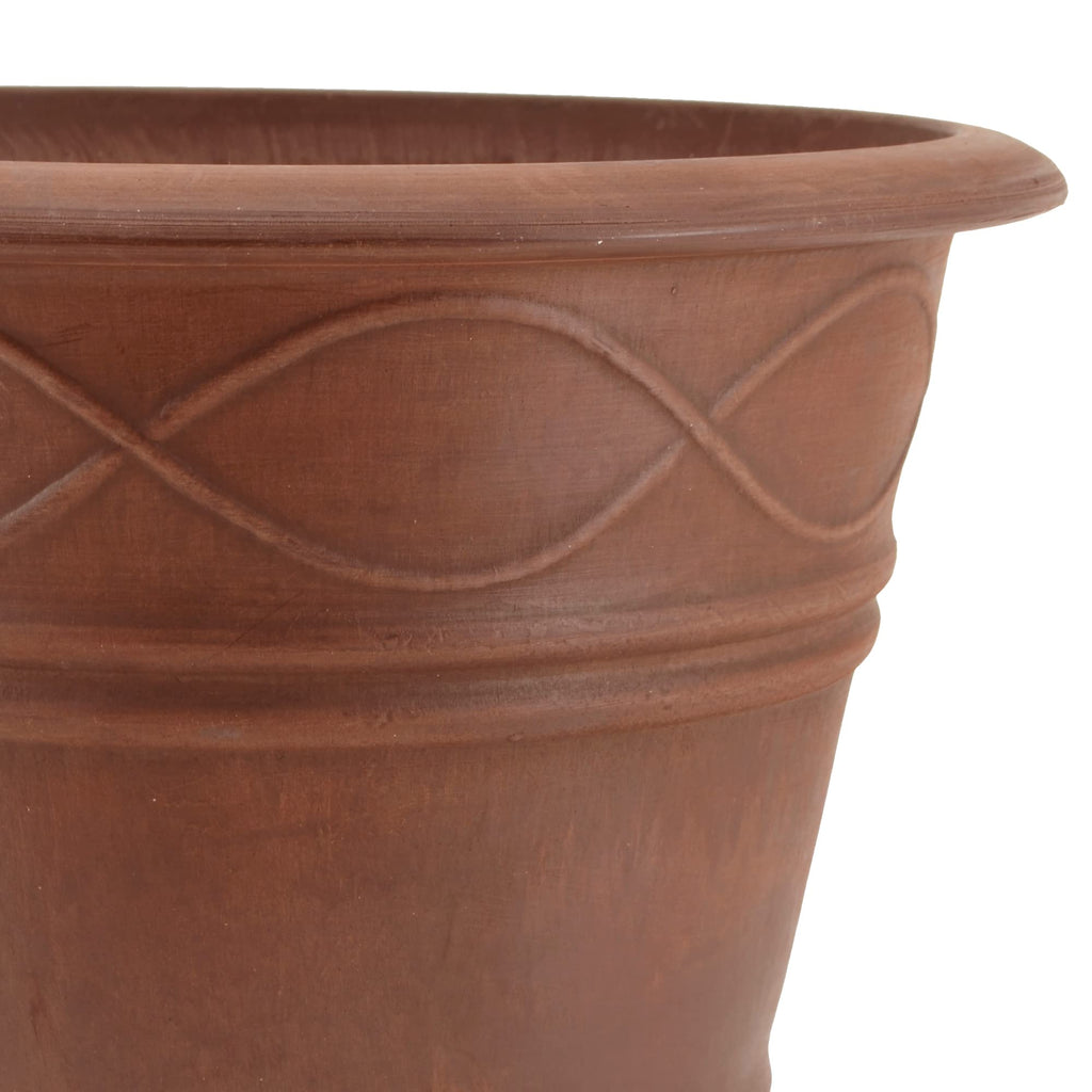 Western Weave Planter, 14 by 11.5-Inch, Terra Cotta Color