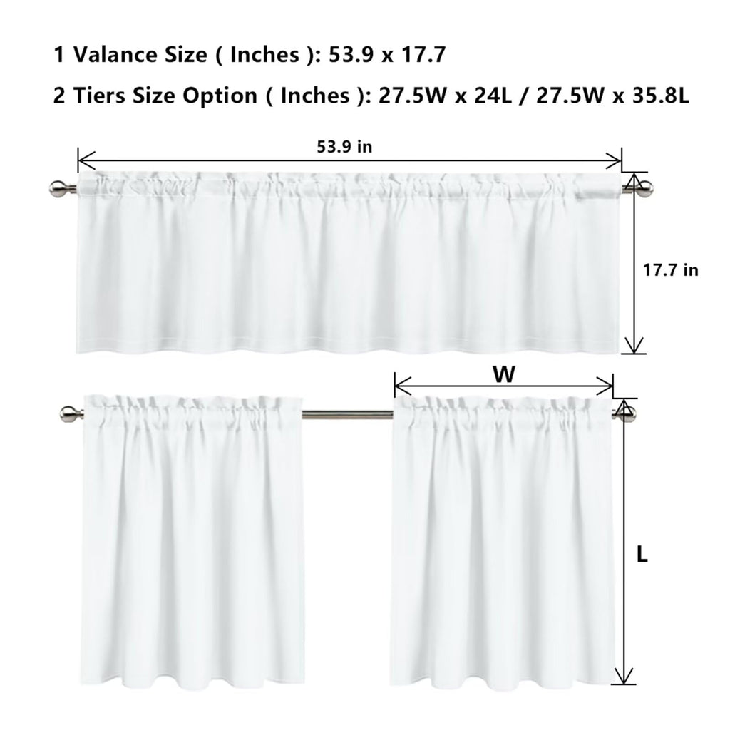 Western Cow Kitchen Cafe Valance Curtain for Medium Windows Rod Pocket Short Blackout Curtains Window Treatment
